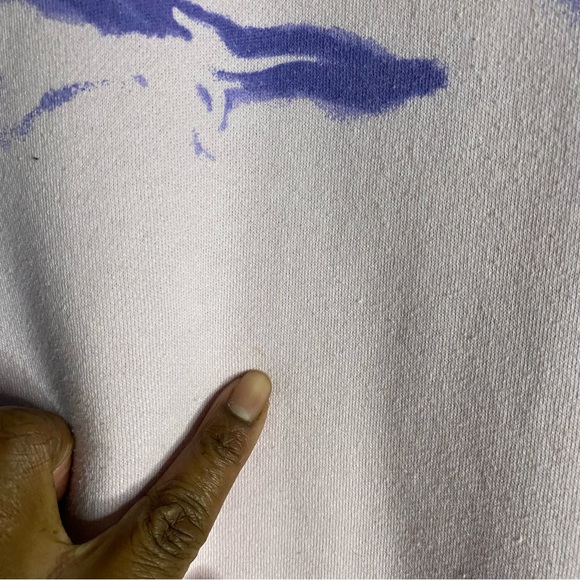 Wild Fable Oversized Unisex Lilac Marble Crewneck Sweatshirt - Picture 9 of 10